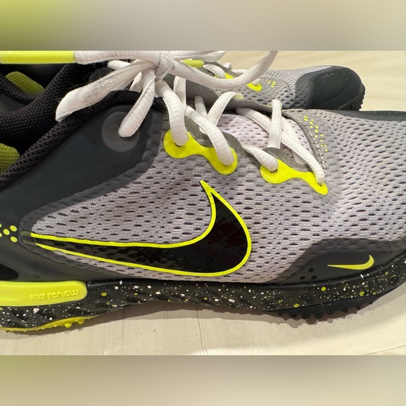 Alpha Huarache Elite 3 Baseball Turf Cleats - Light Smoke Grey Volt -Size M 8.5 - Picture 3 of 13